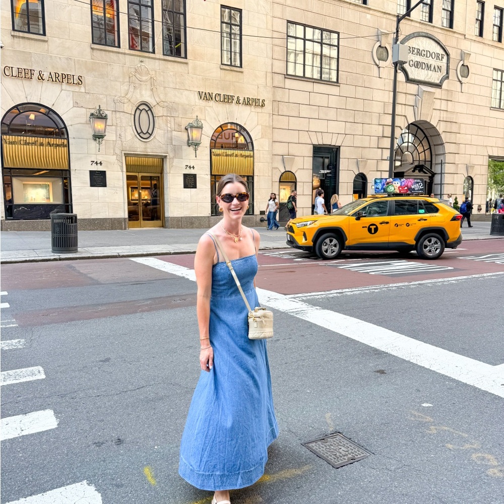 Tuckernuck Blue Denim Strapless Maxi Dress